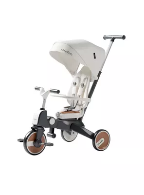 Triciclo De Paseo 360° Y Balance 6 En 1 Plegable Blanco