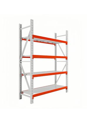 Estantes Metalicos 300*60*200cm Blanco Naranjo 800 kilos