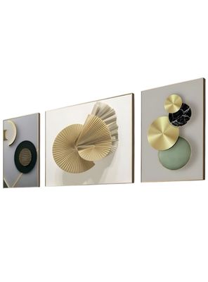 Set De 3 Cuadros Decorativos Marcos de Aluminio LuBabycas