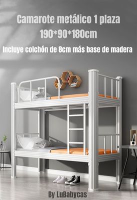 Imagen 2 del producto Camarote Metálico 1 Plaza Con Colchón 190x90x180cm By LuBabycas