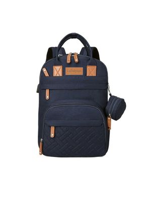 Mochila Maternal Con Monedero Y Colgador Lubabycas Azul