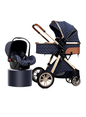 Imagen 2 del producto Coche Deluxe Con Silla Nido Y Accesorios Azul Lubabycas