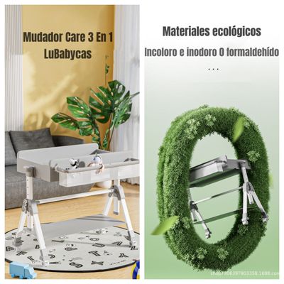Imagen 2 del producto Mudador De Pañales Plegable 3 En 1 LuBabycas Gris