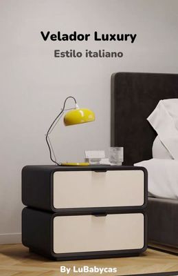 Imagen 2 del producto Velador De Madera 2 Cajones Listo Para Usar Crema