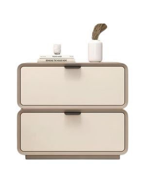 Imagen 1 del producto Velador De Madera 2 Cajones Listo Para Usar Crema