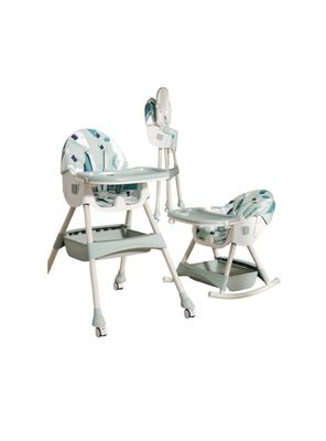 Imagen 1 del producto Silla De Comer Mecedora 2 En 1 Con Ruedas Verde Lubabycas