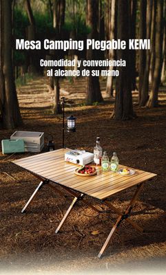 Imagen 2 del producto Mesa De Camping Plegable Impermeable 120x58cm Kemi