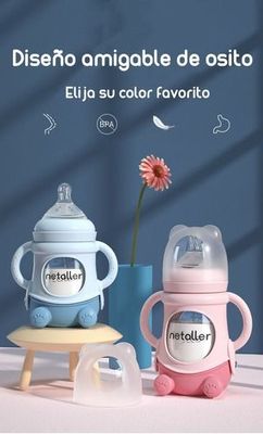 Imagen 2 del producto Mamaderas Con Chupetes Y Protector Lubabycas Azul