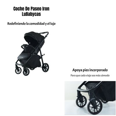Imagen 2 del producto Coche De Paseo Con Posa Vaso 4 Años Iron Negro LuBabycas
