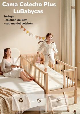 Imagen 2 del producto Cama Colecho 4 Laterales Con Colchón Y Sabana Plus LuBabycas