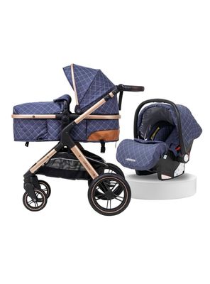 Coche Travel System Con Accesorios LuBabycas X1 Azul