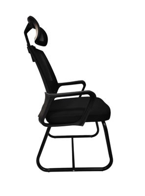 Silla De Escritorio Oficina Con Reposacabezas Polar Negra