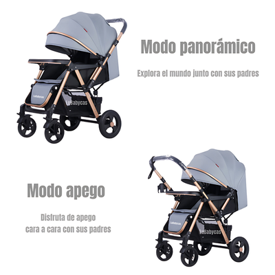 Imagen 2 del producto Coche de Paseo Reversible Rubik Negro LuBabycas