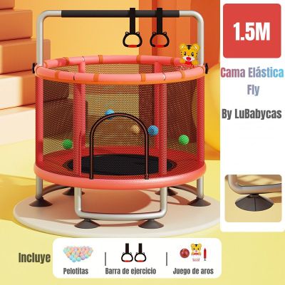 Imagen 2 del producto Cama Elástica Trampoline 150cm Con Barra Ejercicio LuBabycas
