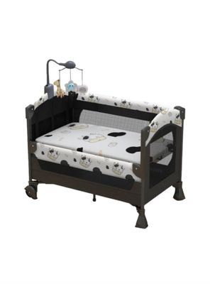 Cuna Colecho Corral Mecedora 4 En 1 Lubabycas Blanco