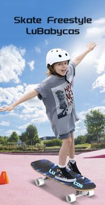 Imagen 2 del producto Skate Patineta De Madera Con Luces Freestyle Negra LuBabycas