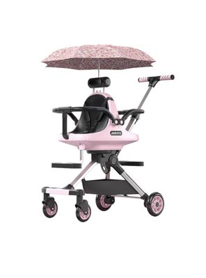 Imagen 1 del producto Coche de Paseo Doble Con Sombrilla Rosado By LuBabycas