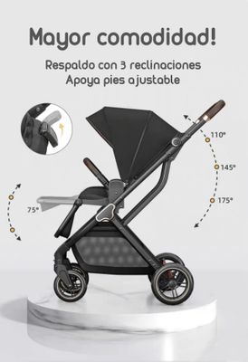 Imagen 2 del producto Coche De Paseo Modo Apego Y Panorámico Lubabycas Rosado