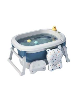 Bañera Con Cojin Termómetro Y Más Accesorios Azul Lubabycas