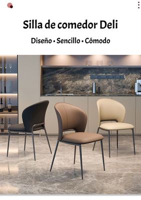 Imagen 2 del producto Pack 4 Sillas De Comedor Premium Ecocuero Deli Naranjas