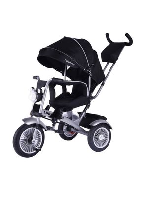 Triciclo Multifuncional 360° Con Luces Lubabycas Negro