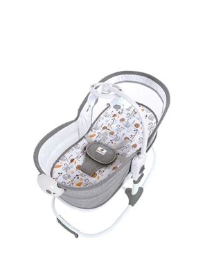 Cuna Moisés Y Columpio Con Vibración 2 En 1 Lubabycas Gris