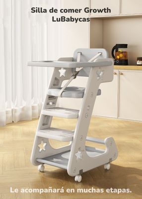 Imagen 2 del producto Silla De Comer Multifuncional Growth Gris LuBabycas