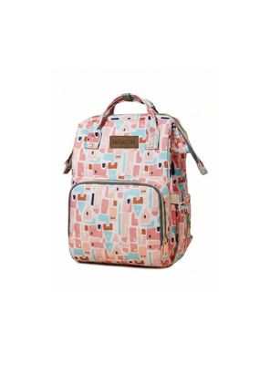 Mochila Maternal Impermeable Con Usb Lubabycas Rosada