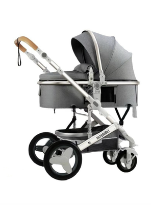 Imagen 2 del producto Coche Cuna Moisés Con Accesorios Lubabycas Gris