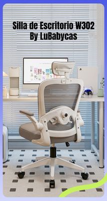 Imagen 2 del producto Silla de Escritorio Con Apoya Cabeza Negra By LuBabycas