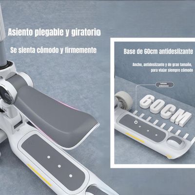 Imagen 2 del producto Scooter 3 Ruedas 2 en 1 Últra Resistente LuBabycas Gris