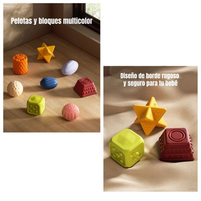 Imagen 2 del producto Juguete Sensorial Bloques Pelotas Mordedor TM193 LuBabycas