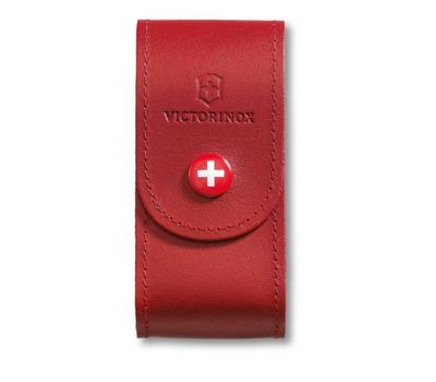 Estuche de cuero rojo para cinturón