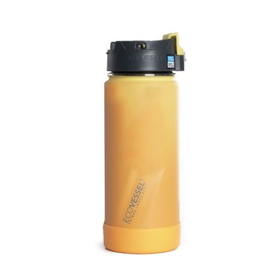 Botella inox de viaje 473 ml The perk amarillo