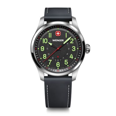 Reloj Terragraph 43 mm correa cuero negro Wenger