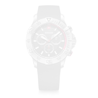 Reloj Seaforce Chrono correa silicon negro, dial negro 43 mm Wenger