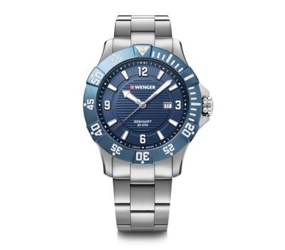 Reloj Seaforce correa acero dial azul 43 mm Wenger