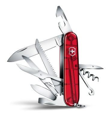 Imagen 2 del producto Navaja Huntsman color rojo translúcido Victorinox