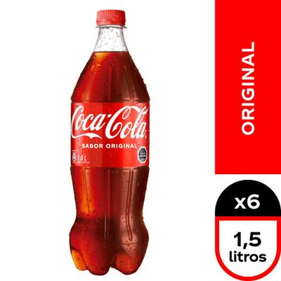 6x Bebida Coca Cola Original 1500cc