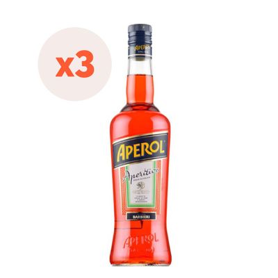 3x Licor Aperitivo Aperol Spritz 11° 750cc