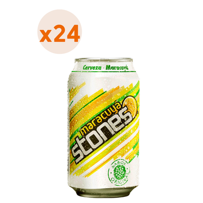 24X Cerveza Lemon Stones Maracuyá Lata 2,5° 350Cc