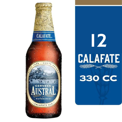12X Cerveza Austral Calafate Botellín 5° 330Cc