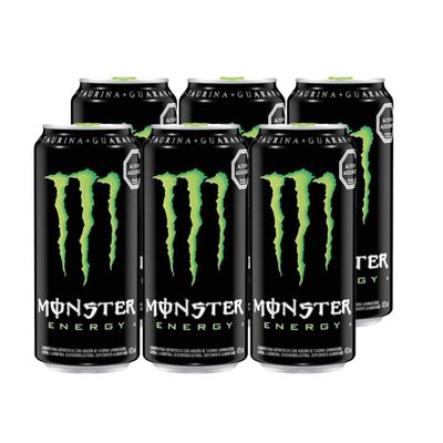 6x Bebida Energética Monster 470cc