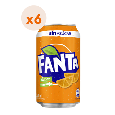 6x Bebida Fanta Zero Lata 350cc