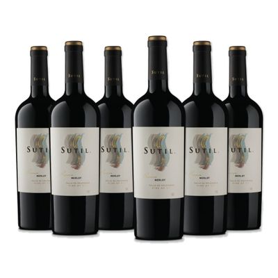 6x Vino Sutil Reserva Merlot 750cc