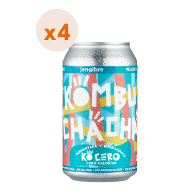 Imagen 2 del producto 4x Kombuchacha Jengibre Lata 350cc