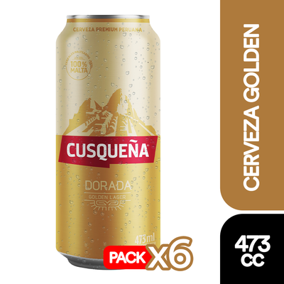 6X Cerveza Cusqueña Lata 4,8° 473Cc
