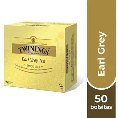 Té Twinings Earl Grey 50 Bolsitas