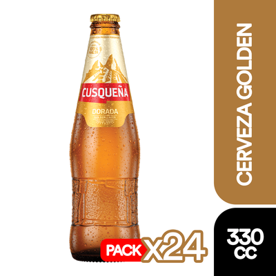 24X Cerveza Cusqueña Lager Botellín 4,8° 330Cc