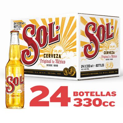 Imagen 2 del producto 24x Cerveza Sol Botellín 4,5° 355Cc